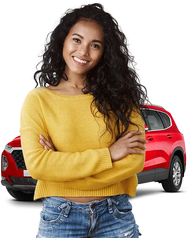 Happy customer accepted for a car loan